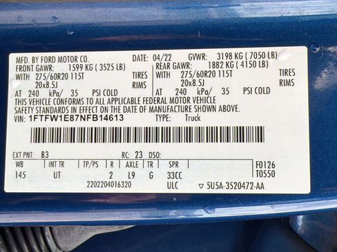 Used 2022 Ford F150 XLT w/ Equipment Group 302A High AWD/4WD image 19