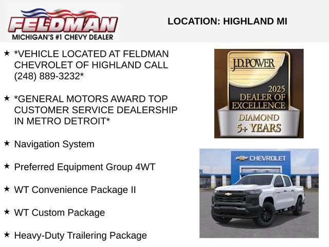 New 2026 Chevrolet Colorado W/T w/ WT Custom Package AWD/4WD image 3