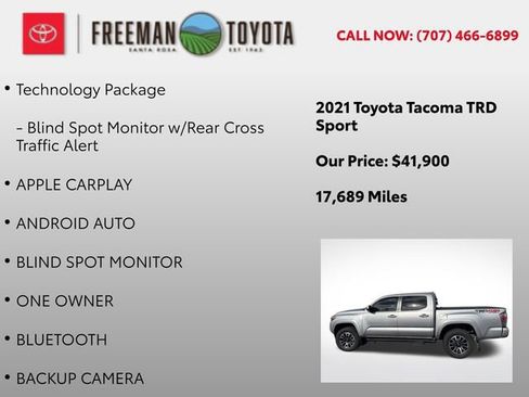 Used 2021 Toyota Tacoma TRD Sport w/ Technology Package image 5