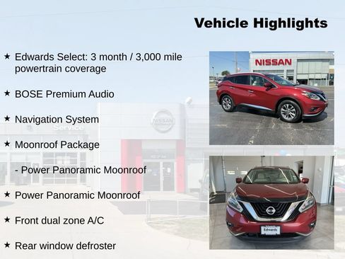 Used 2018 Nissan Murano SL w/ Moonroof Package AWD/4WD image 7