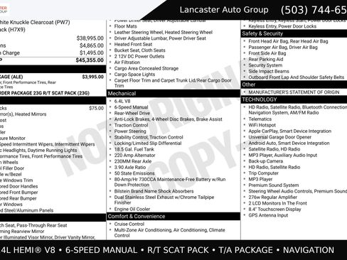 Used 2020 Dodge Challenger R/T Scat Pack w/ T/A Package RWD image 2