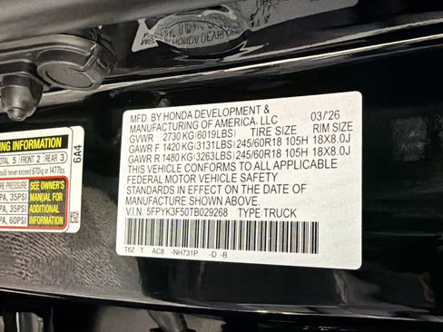 New 2026 Honda Ridgeline RTL image 17