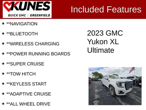 Used 2023 GMC Yukon XL Denali Ultimate w/ LPO, Floor Liner Package AWD/4WD image 3