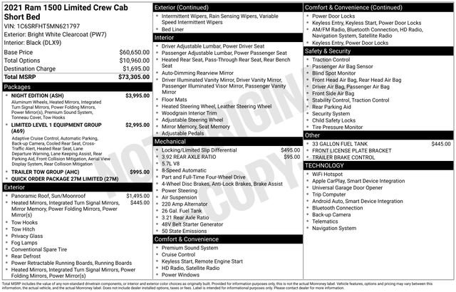 Used 2021 RAM 1500 Limited w/ Night Edition AWD/4WD image 3
