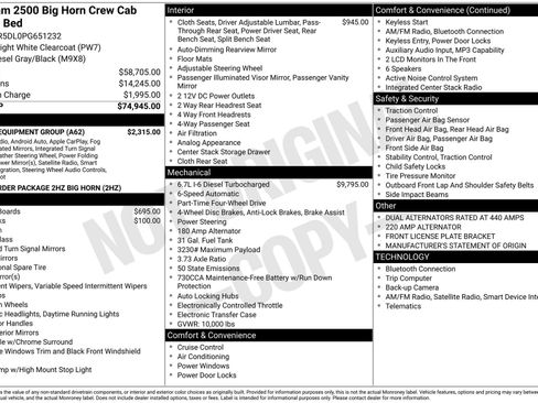 Used 2023 RAM 2500 Big Horn w/ Level 1 Equipment Group image 3