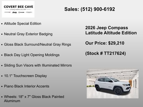 New 2026 Jeep Compass Latitude AWD/4WD image 13