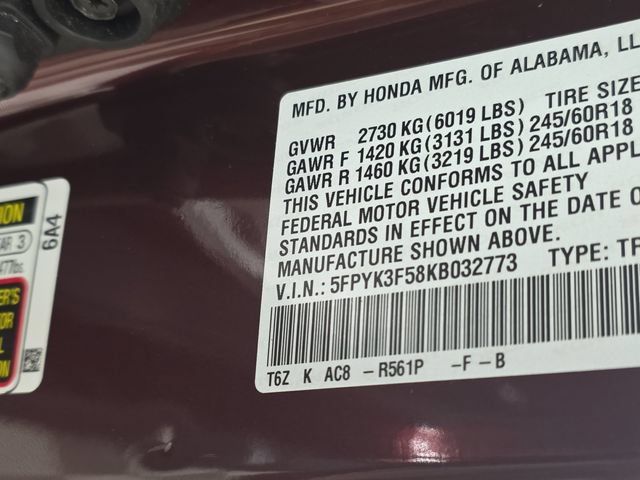 Used 2019 Honda Ridgeline RTL image 10