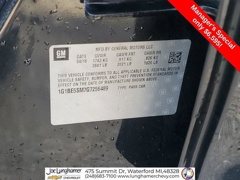 Used 2016 Chevrolet Cruze LT w/ Convenience Package FWD image 32