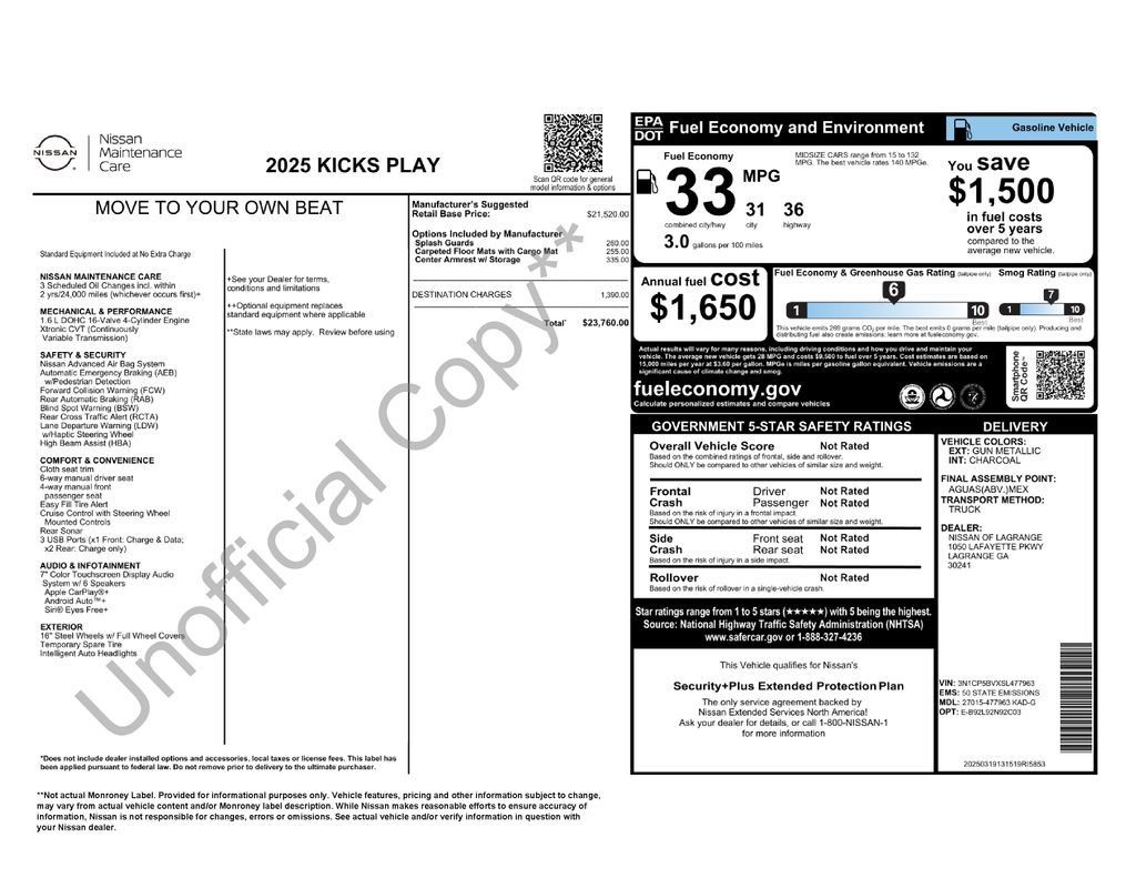 Used 2025 Nissan Kicks Play S FWD image 31