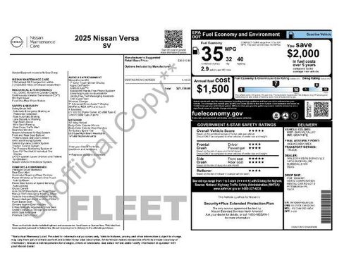 Certified 2025 Nissan Versa SV FWD image 30
