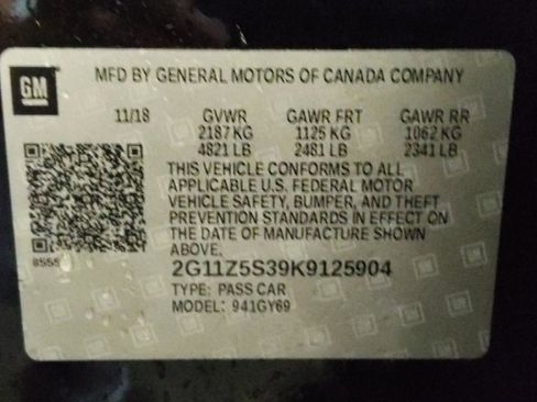 Used 2019 Chevrolet Impala LT w/ Sunroof and Spoiler Package FWD image 33