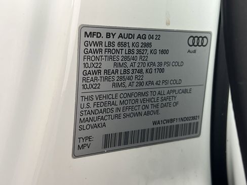 Used 2022 Audi SQ8 Prestige image 30