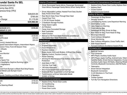 Used 2020 Hyundai Santa Fe SEL w/ Cargo Package FWD image 28