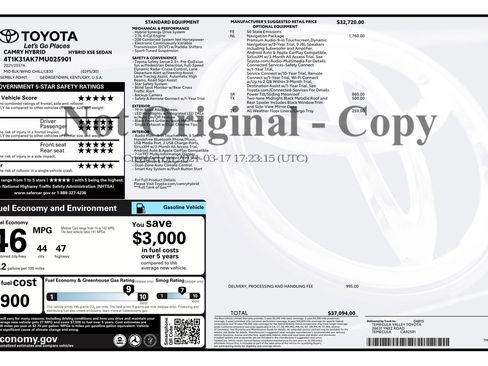 Used 2021 Toyota Camry XSE w/ Navigation Upgrade Package image 38