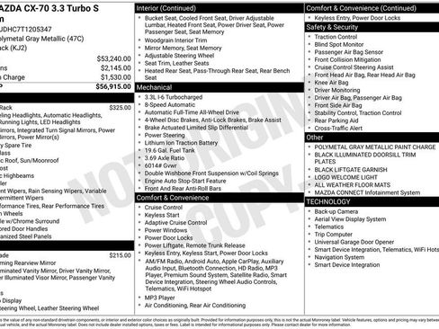 New 2026 MAZDA CX-70 3.3 Turbo S w/ Premium Package AWD/4WD image 3