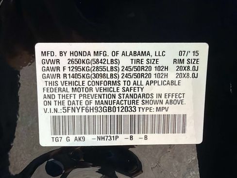 Used 2016 Honda Pilot Touring image 36