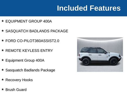 New 2025 Ford Bronco Sport Badlands w/ Sasquatch Badlands Package AWD/4WD image 4