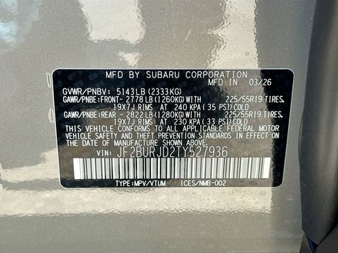 New 2026 Subaru Outback Touring XT AWD/4WD image 42