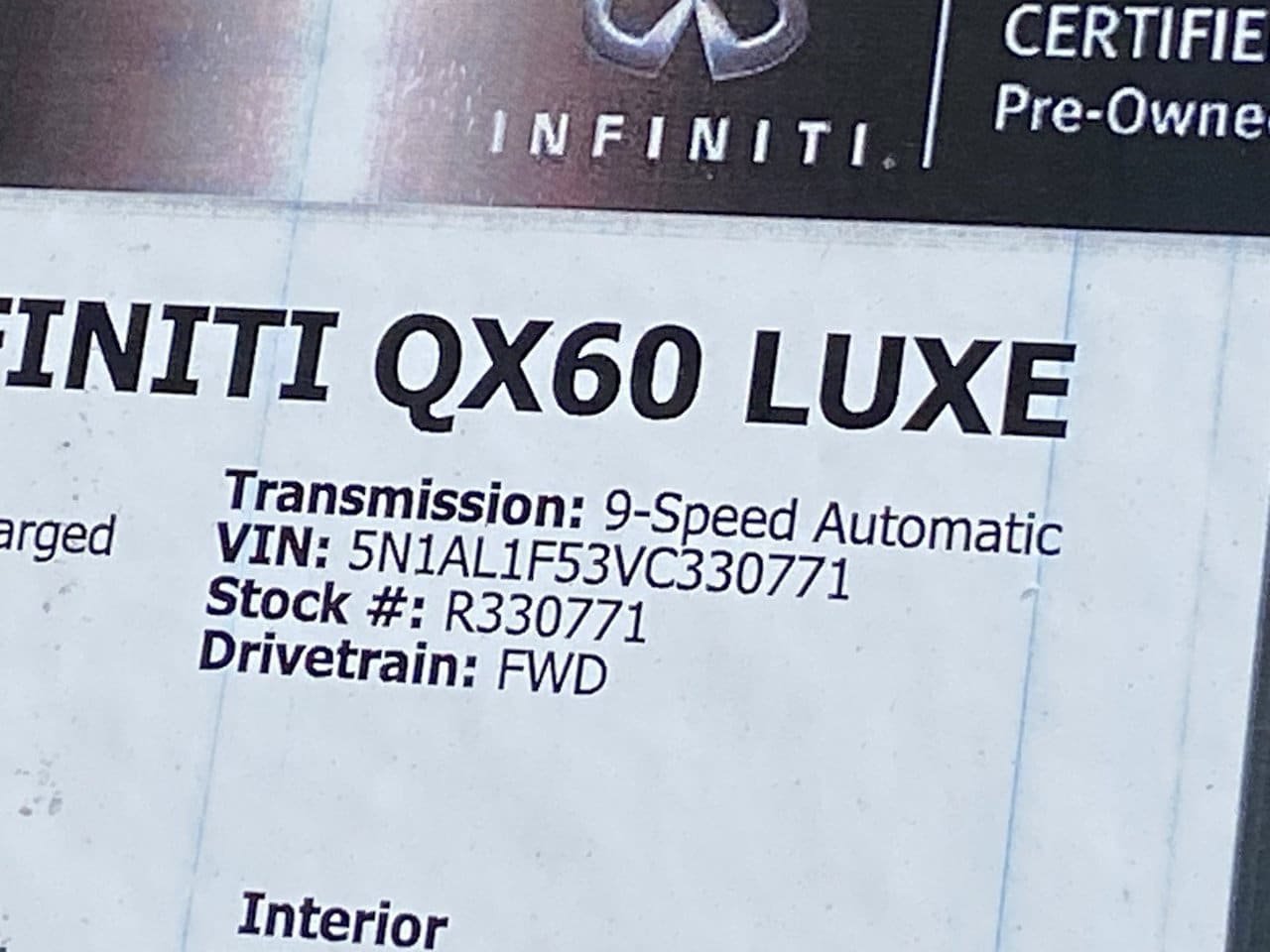Certified 2027 INFINITI QX60 Luxe w/ Cargo Package FWD image 38