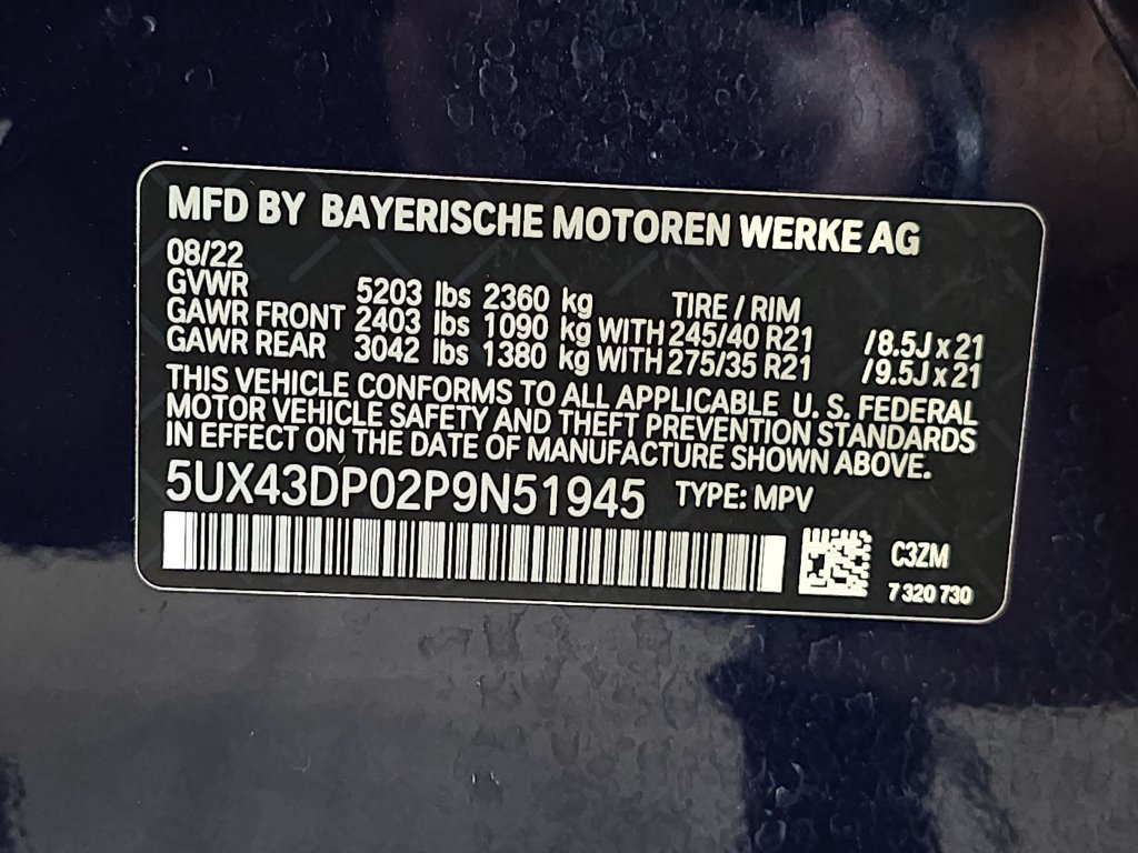 Certified 2023 BMW X3 sDrive30i w/ M Sport Package RWD image 34