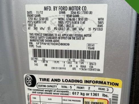 Used 2013 Ford F150 Lariat w/ Lariat Chrome Pkg image 12