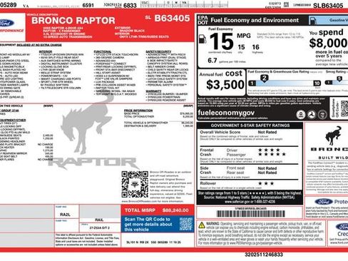 New 2025 Ford Bronco Raptor AWD/4WD image 3