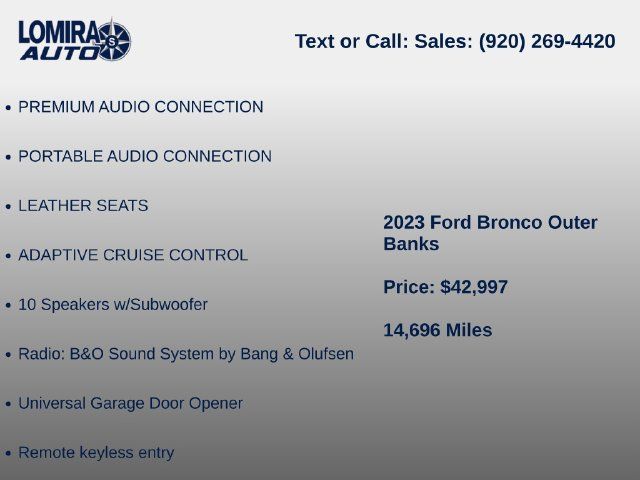 Used 2023 Ford Bronco Outer Banks w/ Sasquatch Package AWD/4WD image 10
