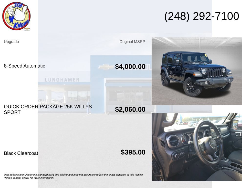 Used 2022 Jeep Wrangler Unlimited Sport AWD/4WD image 5