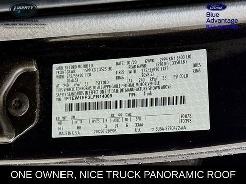 Certified 2020 Ford F150 Lariat w/ Equipment Group 502A Luxury image 32