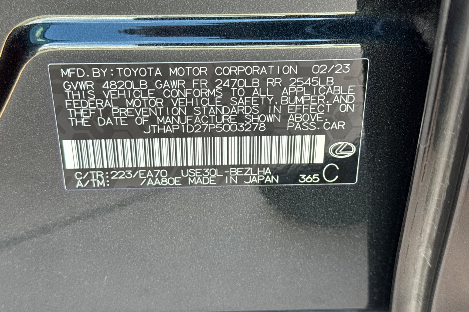 Used 2023 Lexus IS 500 RWD image 28