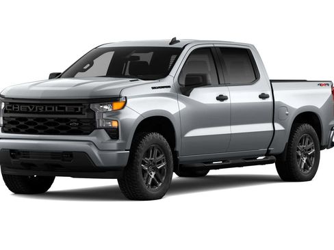 New 2026 Chevrolet Silverado 1500 Custom w/ Turbomax Blackout Package AWD/4WD image 2