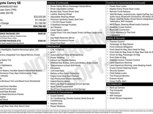 Used 2025 Toyota Camry SE w/ Convenience Package image 6