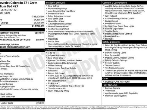 Used 2021 Chevrolet Colorado Z71 w/ Z71 Midnight Edition AWD/4WD image 2