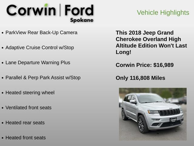 Used 2018 Jeep Grand Cherokee High Altitude AWD/4WD image 18