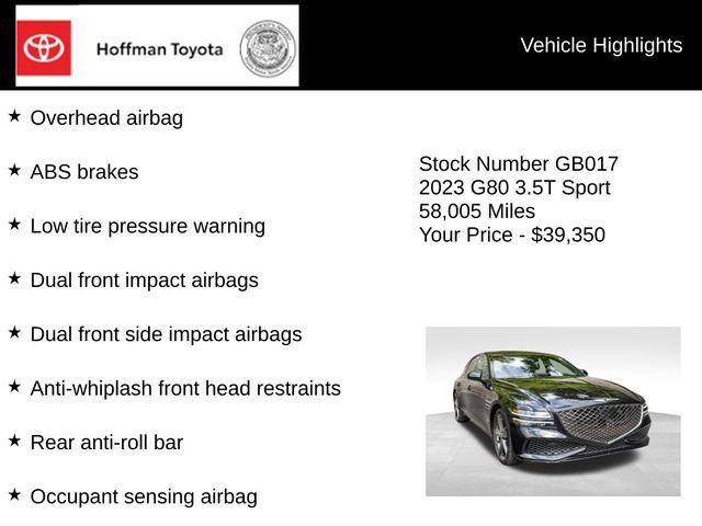 Used 2023 Genesis G80 3.5T Sport AWD/4WD image 25