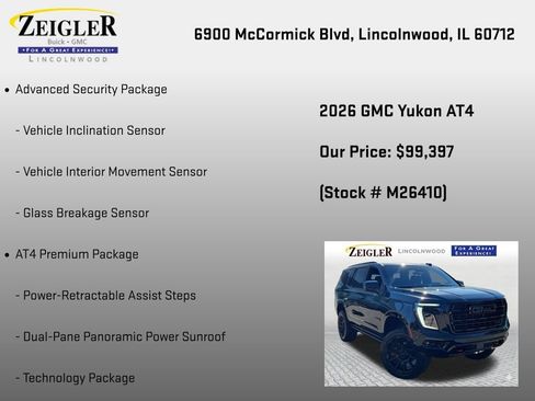 New 2026 GMC Yukon AT4 w/ AT4 Premium Package AWD/4WD image 12