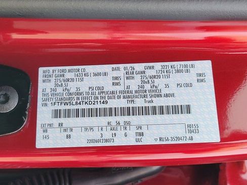 New 2026 Ford F150 Lariat w/ Equipment Group 501A Mid image 12