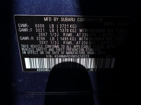 Used 2021 Subaru Ascent Touring w/ Popular Package #2A image 44