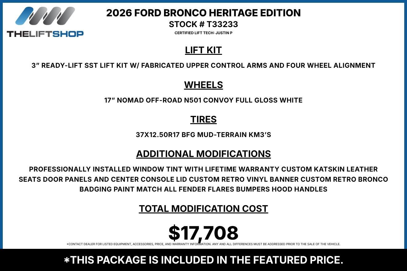 Used 2026 Ford Bronco Heritage Edition AWD/4WD image 2