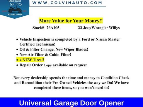 Used 2023 Jeep Wrangler Unlimited w/ Cold Weather Group AWD/4WD image 6