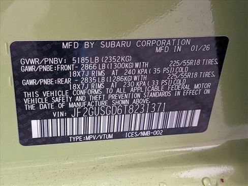 Used 2026 Subaru Crosstrek 2.5i Sport AWD/4WD image 19