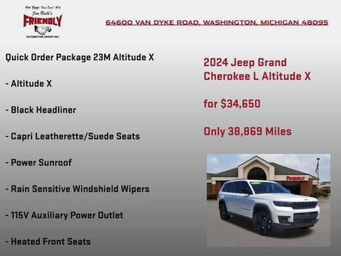 Used 2024 Jeep Grand Cherokee L Altitude AWD/4WD image 5