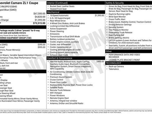 Used 2023 Chevrolet Camaro ZL1 image 11