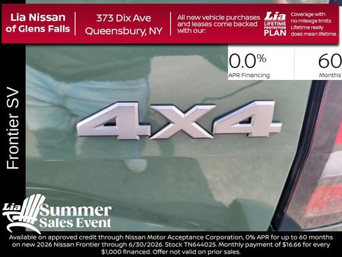 New 2026 Nissan Frontier SV w/ SV Convenience Package AWD/4WD image 5
