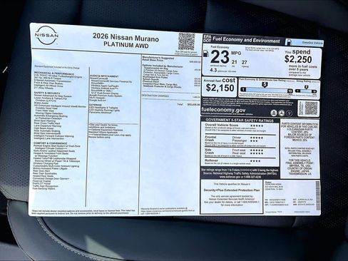 New 2026 Nissan Murano Platinum image 21