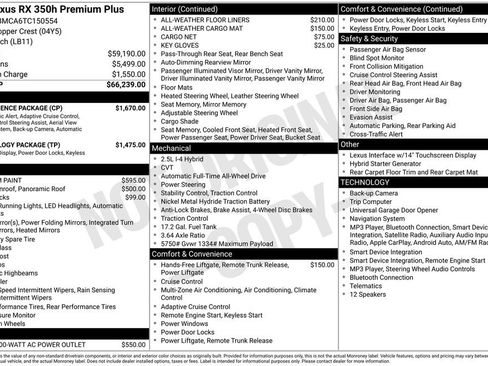 New 2026 Lexus RX 350 w/ Convenience Package AWD/4WD image 4