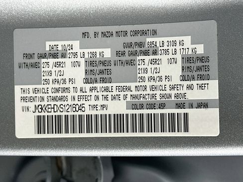 Used 2025 MAZDA CX-90 3.3 Turbo w/ Premium Plus Pkg AWD/4WD image 12