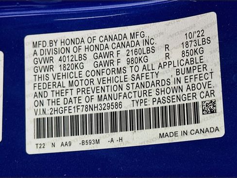 Used 2022 Honda Civic EX image 12