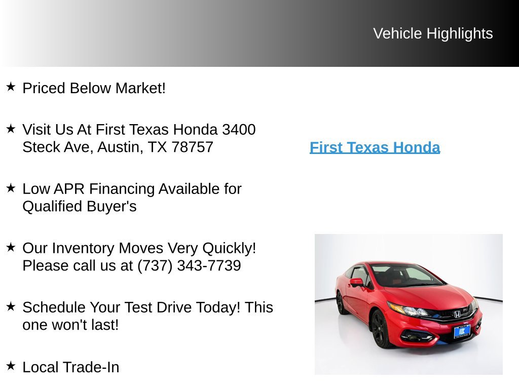 Used 2015 Honda Civic Si image 9