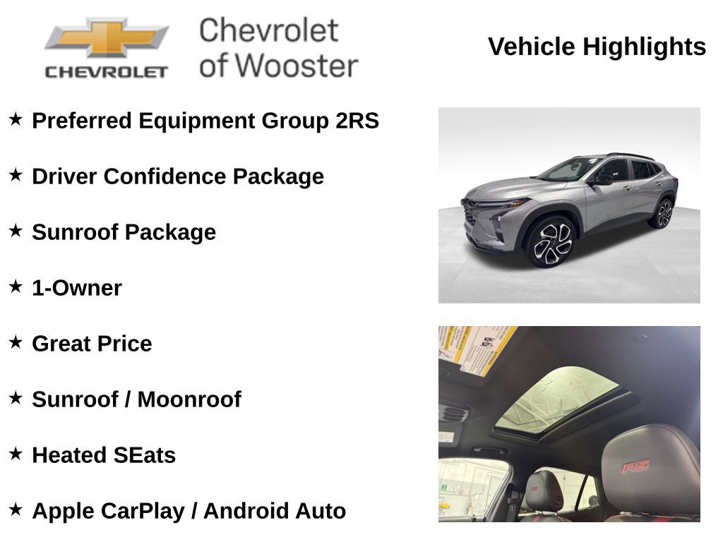 Used 2025 Chevrolet Trax RS w/ Sunroof Package FWD image 2